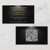 Code QR Black Gold Carte de visite - Sous les proj (Devant / Derrière)