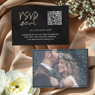 Code QR Black & Gold moderne RSVP