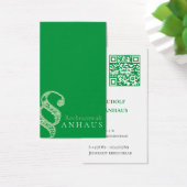 Code QR blanc vert du procureur Cartes de visite (Bureau)