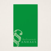 Code QR blanc vert du procureur Cartes de visite (Devant)