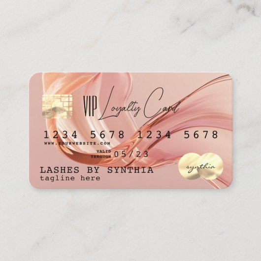Code QR Blush Modern Business Loyalty Carte de cré (Devant)