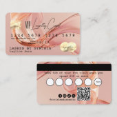 Code QR Blush Modern Business Loyalty Carte de cré (Devant / Derrière)