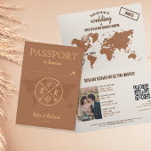 Code QR Boho Mariage Destination Carte de passepor