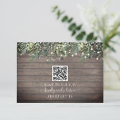 Code QR Bois rustique Botanique Mariage RSVP (Debout devant)