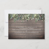 Code QR Bois rustique Botanique Mariage RSVP (Dos)