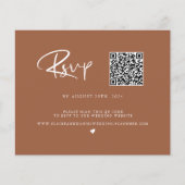 Code QR Budget Terra Cotta Photo Carte RSVP (Devant)