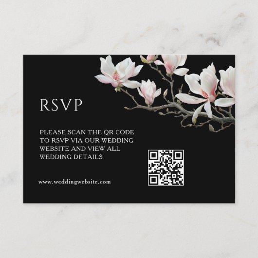 Code QR | Carte d'accompagnement Magnolia (Devant)