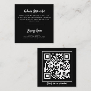 Code QR Carte de référence moderne noir et blanc