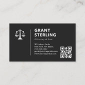Code QR Carte de Visite Avocat Échelle de Justice (Devant)