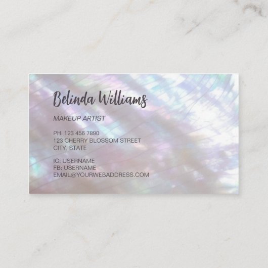 Code QR | Carte de visite chatoyant de la mère de (Dos)