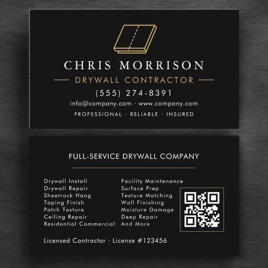 Code QR carte de visite cloison sèche Sheetrock
