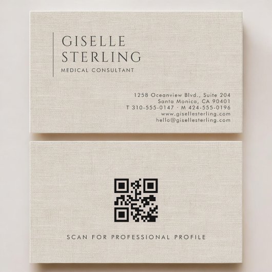 Code QR Carte de visite Consultant Médical Lin neu