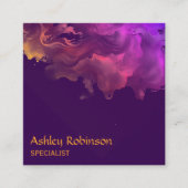 Code QR Carte de visite d'aquarelle de velours abs (Devant)