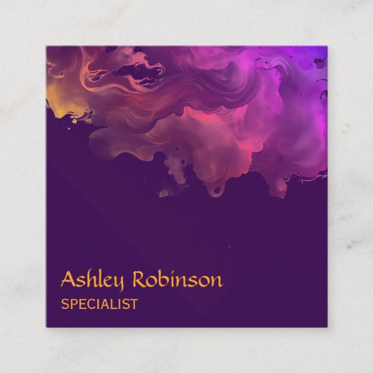 Code QR Carte de visite d'aquarelle de velours abs (Devant)