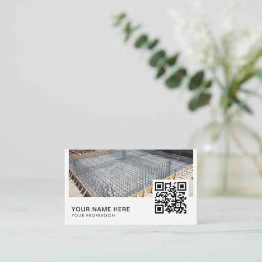 code QR carte de visite de base (Debout devant)