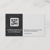 Code QR | Carte de visite de luxe en marbre (Devant)