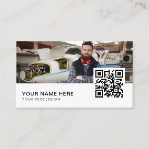 code QR carte de visite de mécanicien d'aéronef