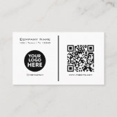 Code QR | Carte de visite de style moderne (Dos)