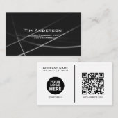 Code QR | Carte de visite de style moderne (Devant / Derrière)