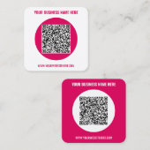 Code QR Carte de visite de texte personnalisé Choi (Devant / Derrière)