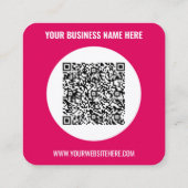 Code QR Carte de visite de texte personnalisé Choi (Dos)