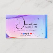 Code QR Carte de visite en pierre d'opale pour ent (Dos)