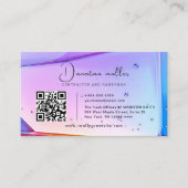 Code QR Carte de visite en pierre d'opale pour ent (Devant)