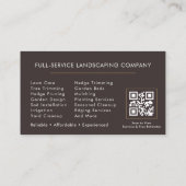 Code QR Carte de visite Entretien de pelouse Jardi (Dos)