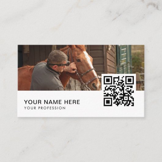 Code QR carte de visite équin (Devant)