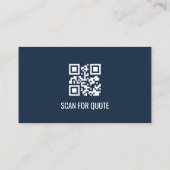 Code QR Carte de Visite Femme de Ménage Rose Bleu (Dos)