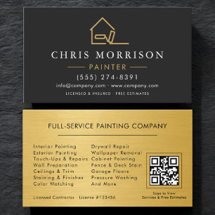 Code QR Carte de visite Gold Roller Service de Pei