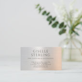 Code QR Carte de visite Luxe Métallisé pour Boutiq (Debout devant)
