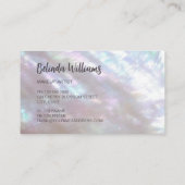 Code QR | Carte de visite luxueuse nacrée (Dos)