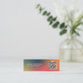 Code QR Carte de visite mini moderne pour les entr (Debout devant)