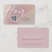 Code QR carte de visite moderne pour coiffeur (Devant / Derrière)