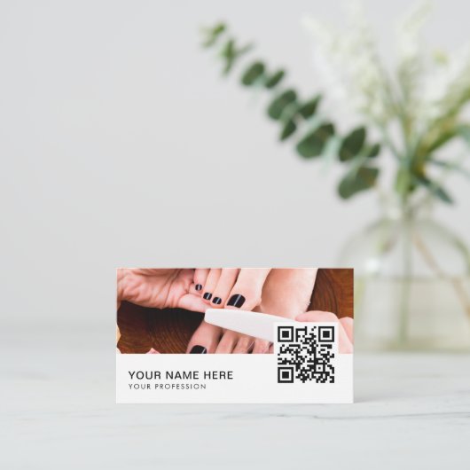 code QR carte de visite pédicure (Debout devant)