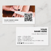 code QR carte de visite pédicure (Devant / Derrière)