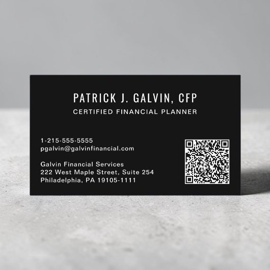Code QR Carte de Visite Planificateur Financier CF