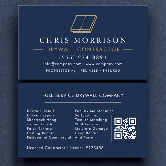 Code QR Carte de Visite Plâtre Cloison Sèche