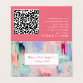 Code QR Carte de visite plié Abstrait Pretty Rose (Extérieur déplié)