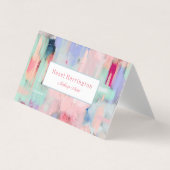 Code QR Carte de visite plié Abstrait Pretty Rose (Devant)