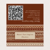 Code QR Carte de visite plié Boho Ultimate (Extérieur déplié)
