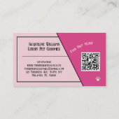 Code QR Carte de visite rose féminine pour toilett (Dos)