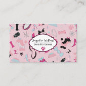 Code QR Carte de visite rose féminine pour toilett (Devant)