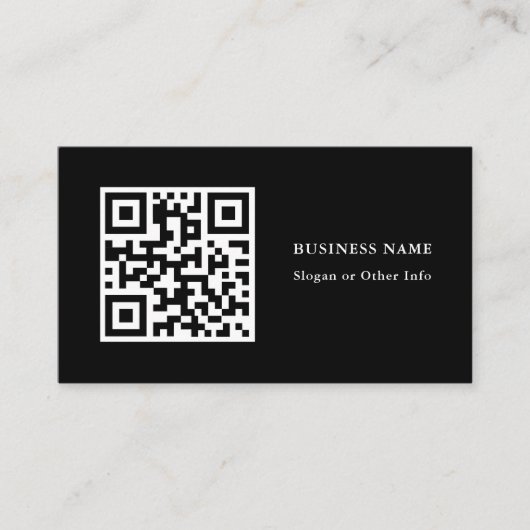 Code QR Carte de visite simple noir (Devant)