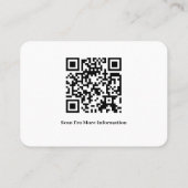 Code QR Carte de visite vétérinaire personnalisabl (Dos)