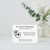 Code QR Carte de visite vétérinaire personnalisabl (Debout devant)