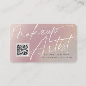 Code QR cartes de visite modernes pour maquilleur (Devant)