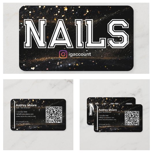 Code QR Cartes de visite Technicien en Onglerie No