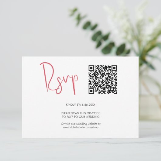 Code QR Cartes RSVP Rouge (Debout devant)